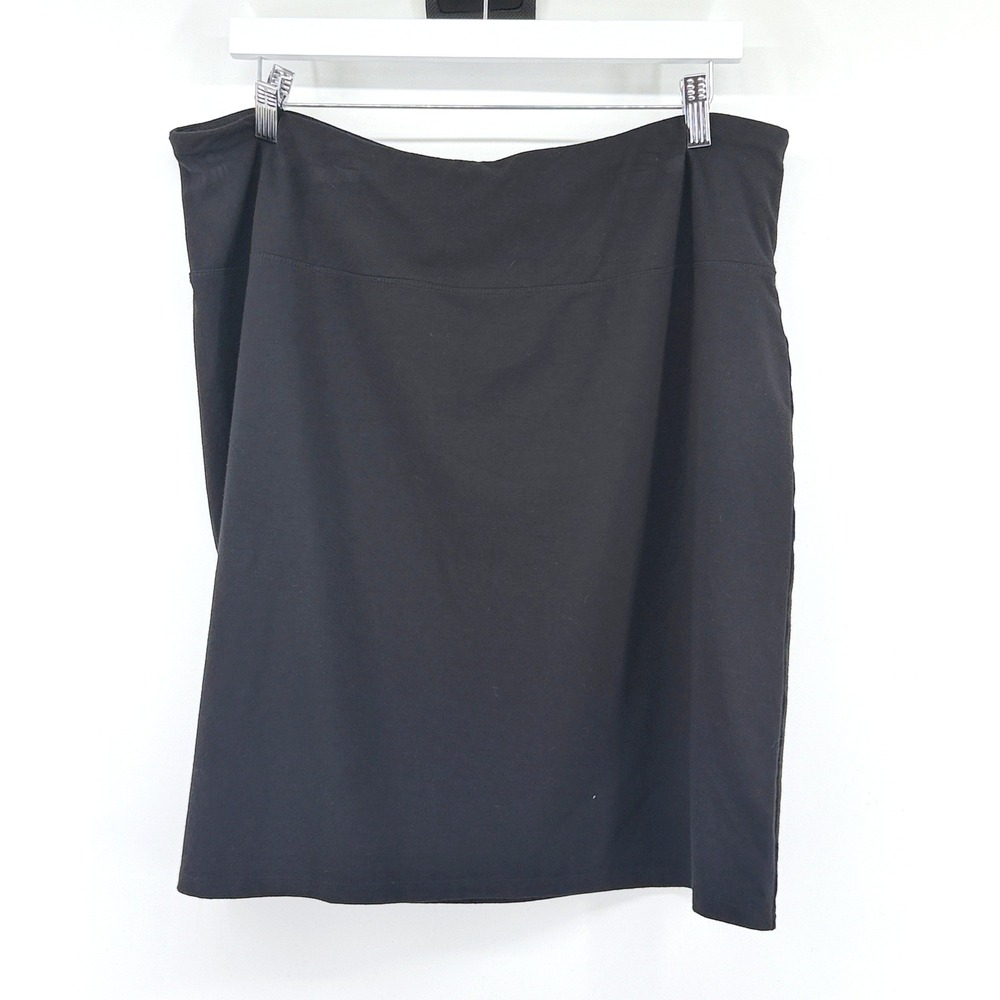J. Jill Pencil Skirt Wearever Smooth Fit Large Black Women Career Travel Stretch